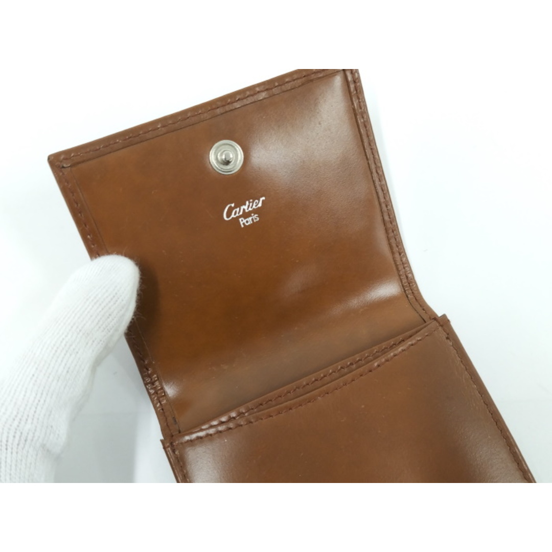 Cartier - Cartier コインケース パンテール レザー ブラウンの Cartier - Cartier コインケース パンテール レザー ブラウンの