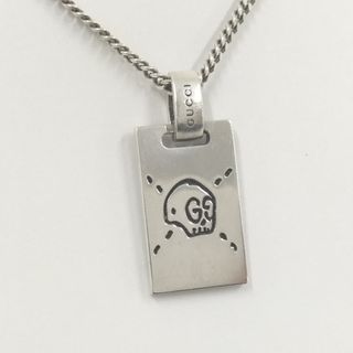 GUCCI - GUCCI ゴースト ネックレス ドクロ スカル プレート GUCCI - GUCCI ゴースト ネックレス ドクロ スカル プレート