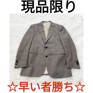 スーツカンパニー(THE SUIT COMPANY)の★アンジェリコ★ザスーツカンパニー テーラードジャケット グレー L　現品限り(テーラードジャケット)