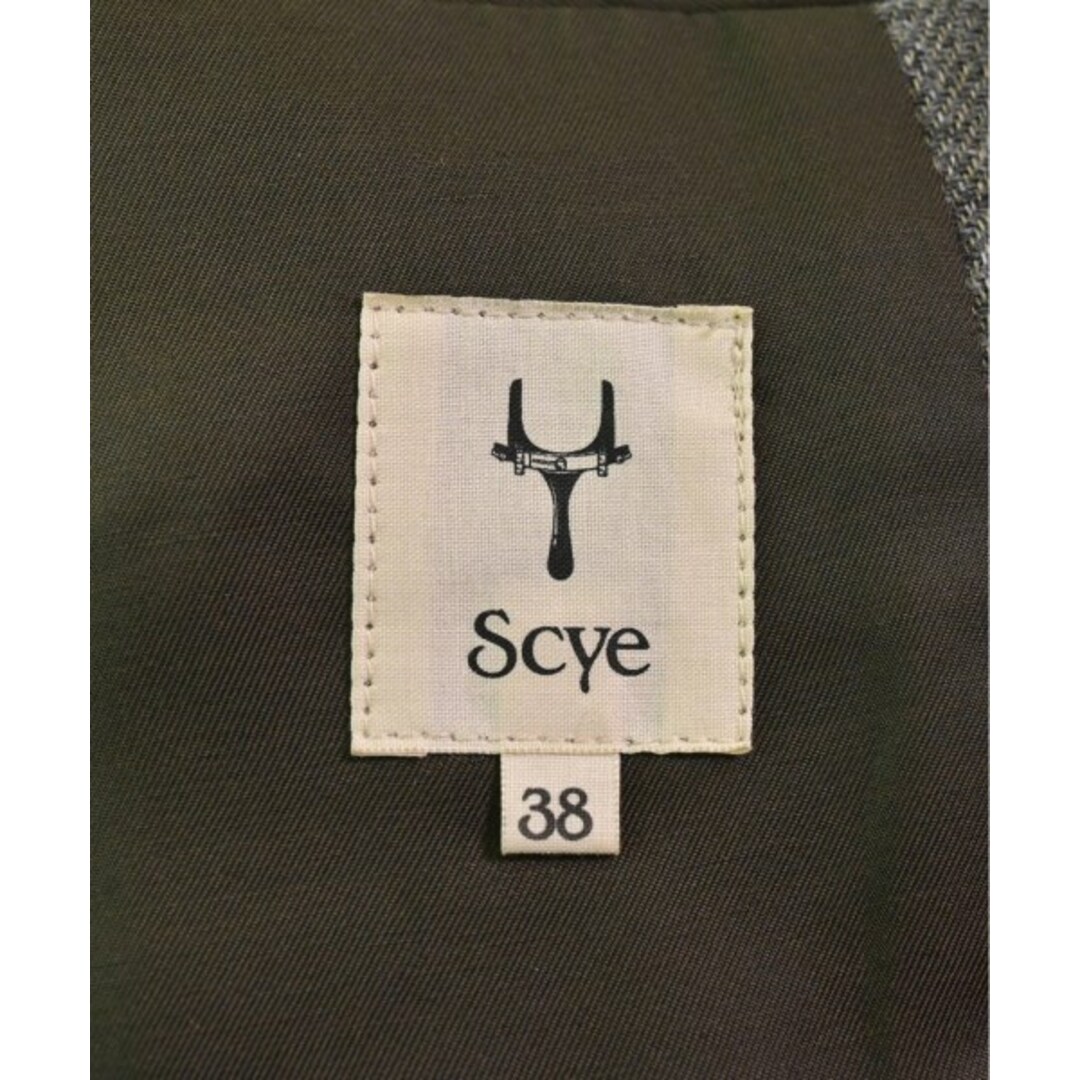 Scye(サイ)のSCYE サイ チェスターコート 38(M位) グレー 【古着】【中古】 メンズのジャケット/アウター(チェスターコート)の商品写真