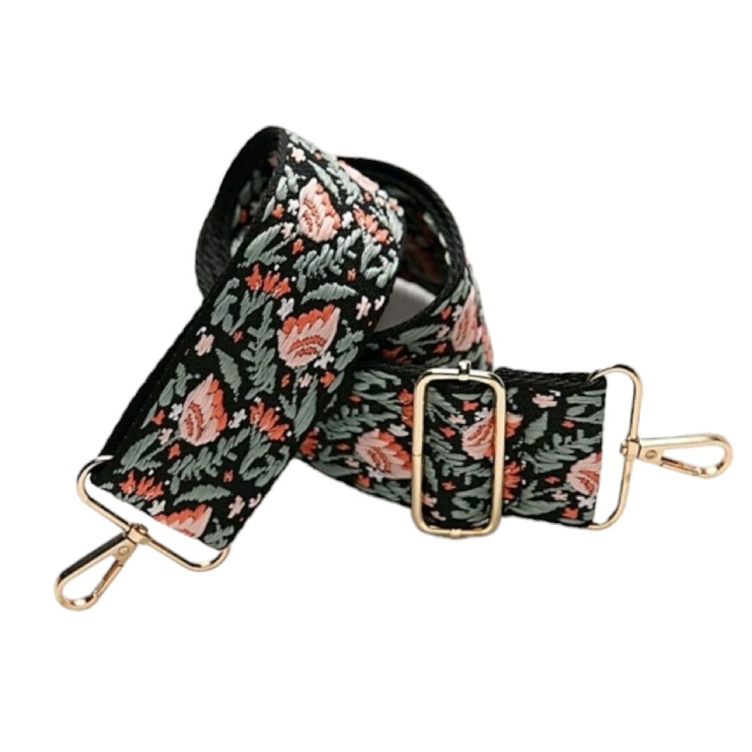 ショルダーバックホルダー携帯ホルダー花刺繍肩掛けバッグストラップ 鞄アクセサリー レディースのバッグ(ショルダーバッグ)の商品写真