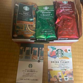 スターバックスコーヒー(Starbucks Coffee)の新品　スターバックス　コーヒー豆　引換券(フード/ドリンク券)