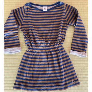 プチバトー(PETIT BATEAU)の美品❗️petit-bateau プチバトー　ワンピース　102cm 長袖(ワンピース)