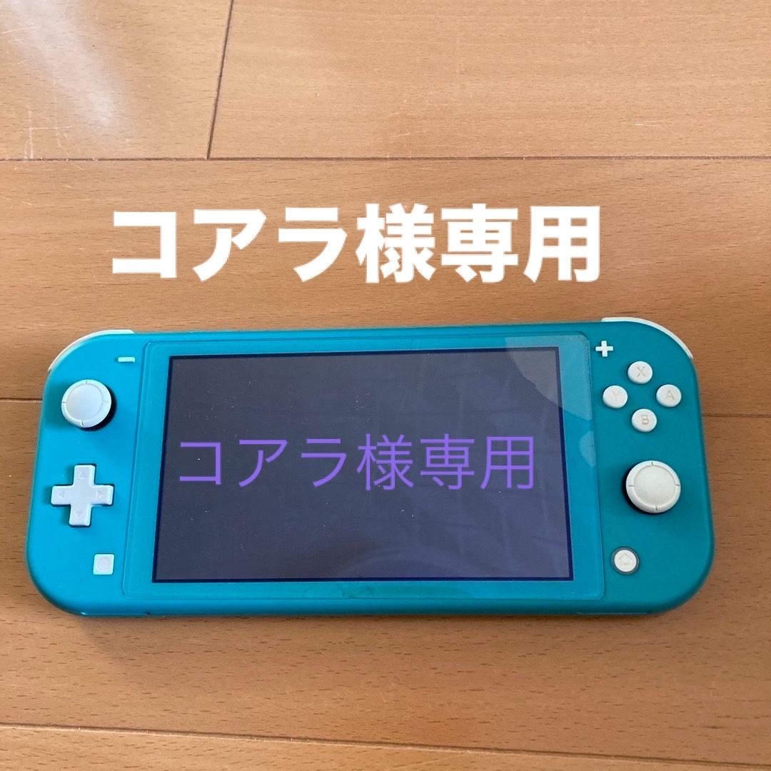 Nintendo Switch(ニンテンドースイッチ)の中古品箱付き充電機付きNintendo Switch  Lite ターコイズ　 エンタメ/ホビーのゲームソフト/ゲーム機本体(家庭用ゲーム機本体)の商品写真