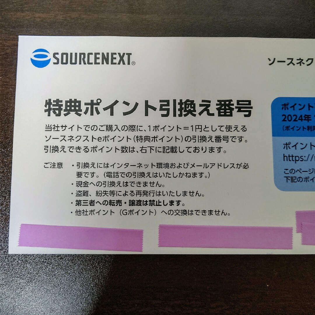 SOURCENEXT(ソースネクスト)のソースネクスト　株主優待　8500p チケットの優待券/割引券(その他)の商品写真