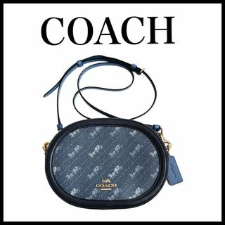 コーチ(COACH)の【極美品】【COACH】ショルダーバッグ　ポシェット　デニムブルー　ネイビー(ショルダーバッグ)