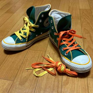 オールスター(ALL STAR（CONVERSE）)のconverseAIISTAR緑ハイカットスニーカー　23.5cm(スニーカー)