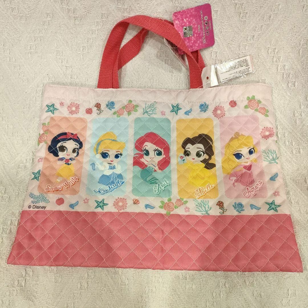 新品 ディズニープリンセス レッスンバッグ 上履き入れ 女の子 入学準備 ピンク