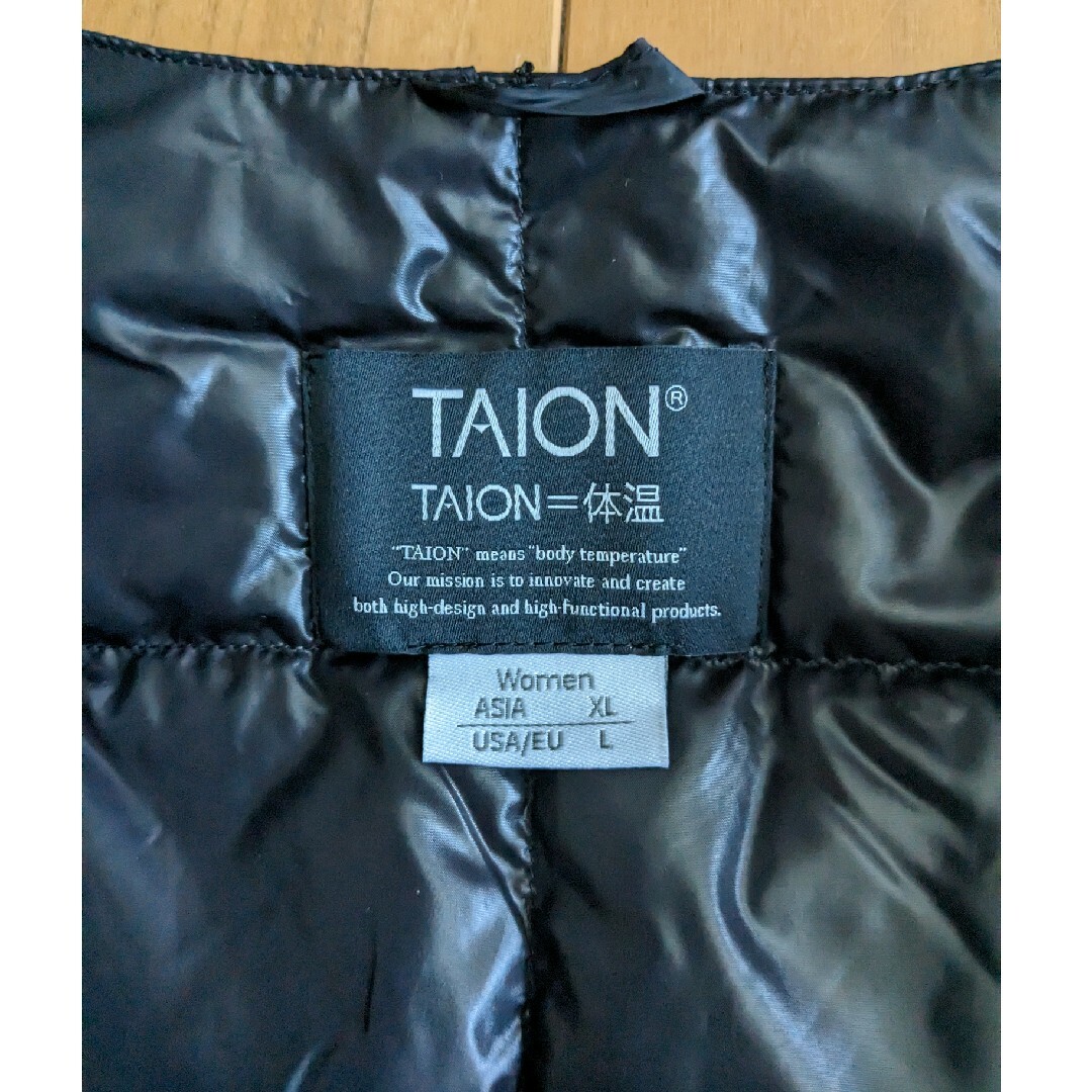 TAION(タイオン)のTAION インナーダウンベスト ブラック レディース XL レディースのジャケット/アウター(ダウンベスト)の商品写真