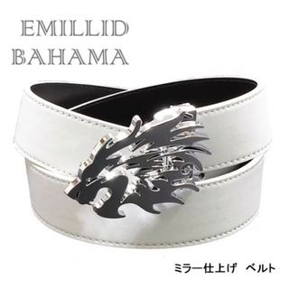 エミリッドバハマ(EMILLID BAHAMA)の新品エミリッドバハマEMILLID BAHAMAゴルフリバーシブルベルト白/黒(ウエア)