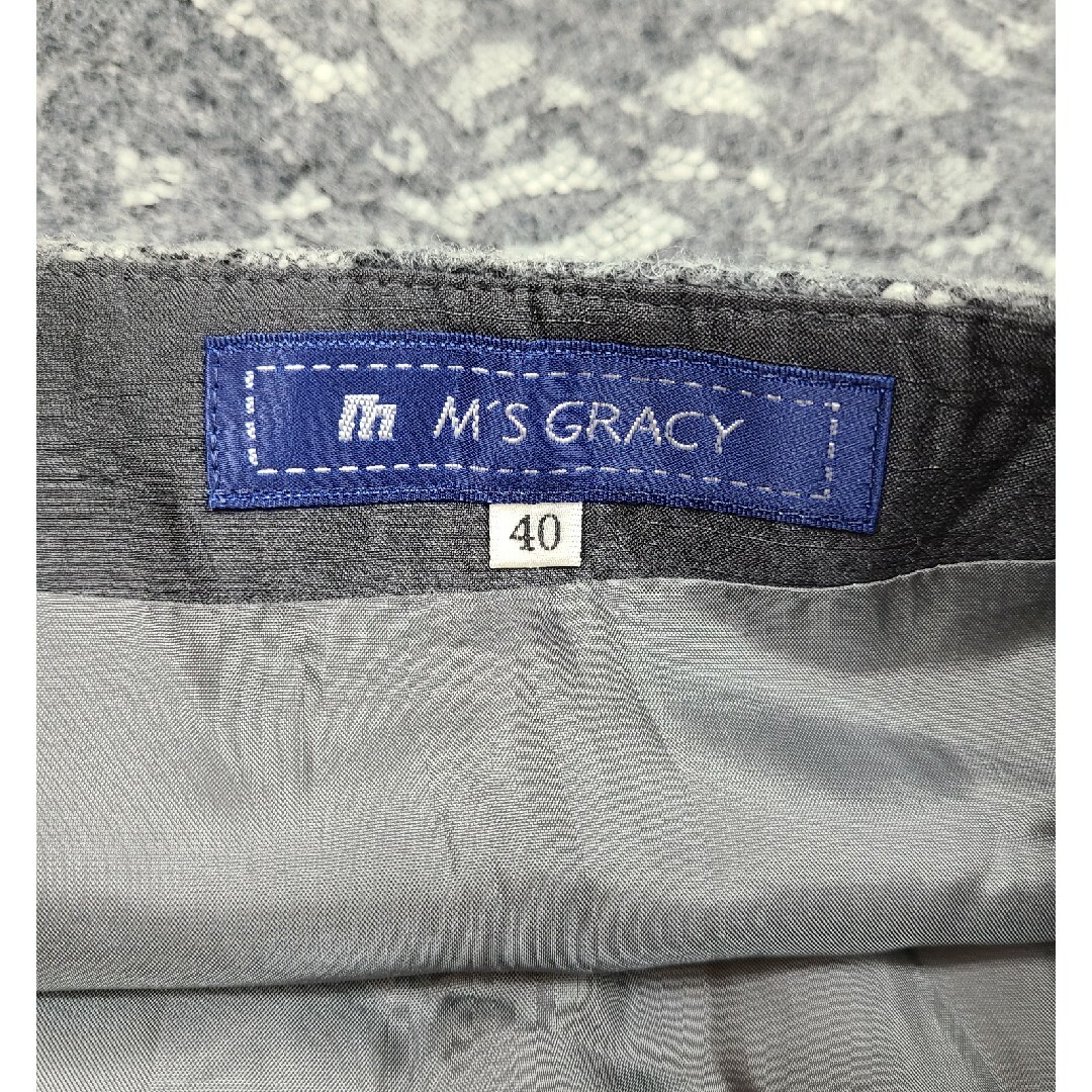 M'S GRACY(エムズグレイシー)の美品(40) m's gracy 　レーススカート レディースのスカート(ひざ丈スカート)の商品写真