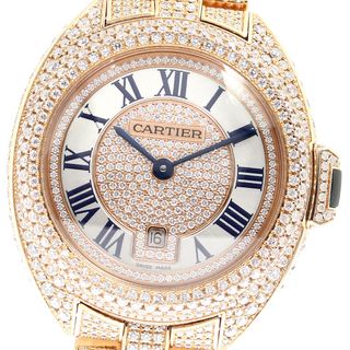 カルティエ(Cartier)のカルティエ CARTIER クレ ドゥ カルティエ K18PG ダイヤモンド 自動巻き ボーイズ 良品 _764948(腕時計(アナログ))