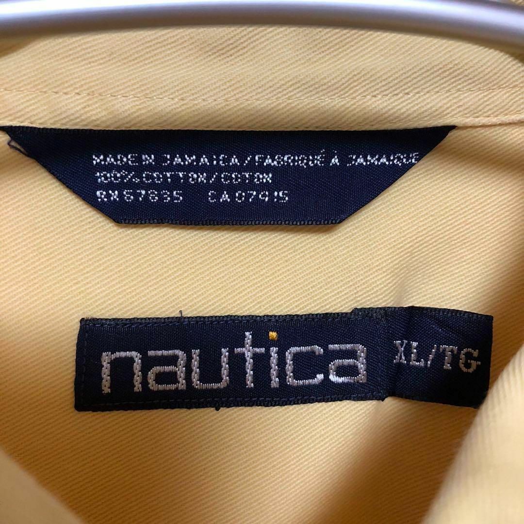 NAUTICA(ノーティカ)のUS/EU輸入海外古着　nautica  BDシャツ　XL　イエロー メンズのトップス(シャツ)の商品写真