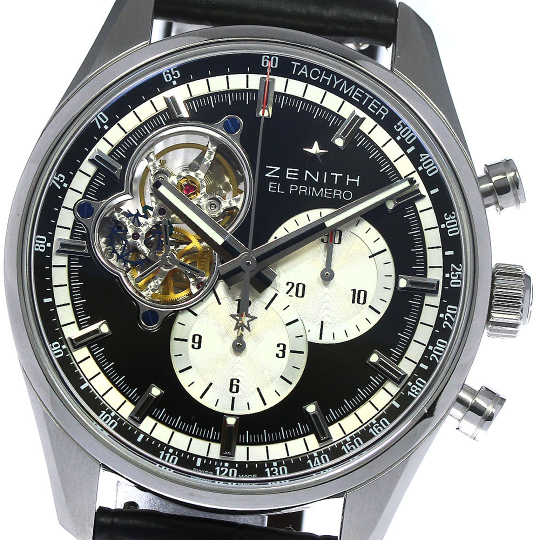 綺麗な状態尾錠バックルゼニス ZENITH 03.2042.4061 エルプリメロ クロノマスター スペシャルエディション 自動巻き メンズ 美品 内箱・保証書付き_795686