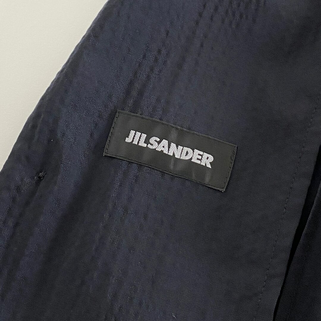 Jil Sander(ジルサンダー)の53a17 イタリア製 JIL SANDER ジルサンダー テーラードジャケット シングルボタン 48 ブラック メンズ 異素材切替 上着 メンズのジャケット/アウター(テーラードジャケット)の商品写真