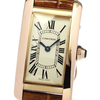 カルティエ(Cartier)のカルティエ CARTIER W2607456 タンクアメリカン SM K18PG クォーツ レディース _792443(腕時計)