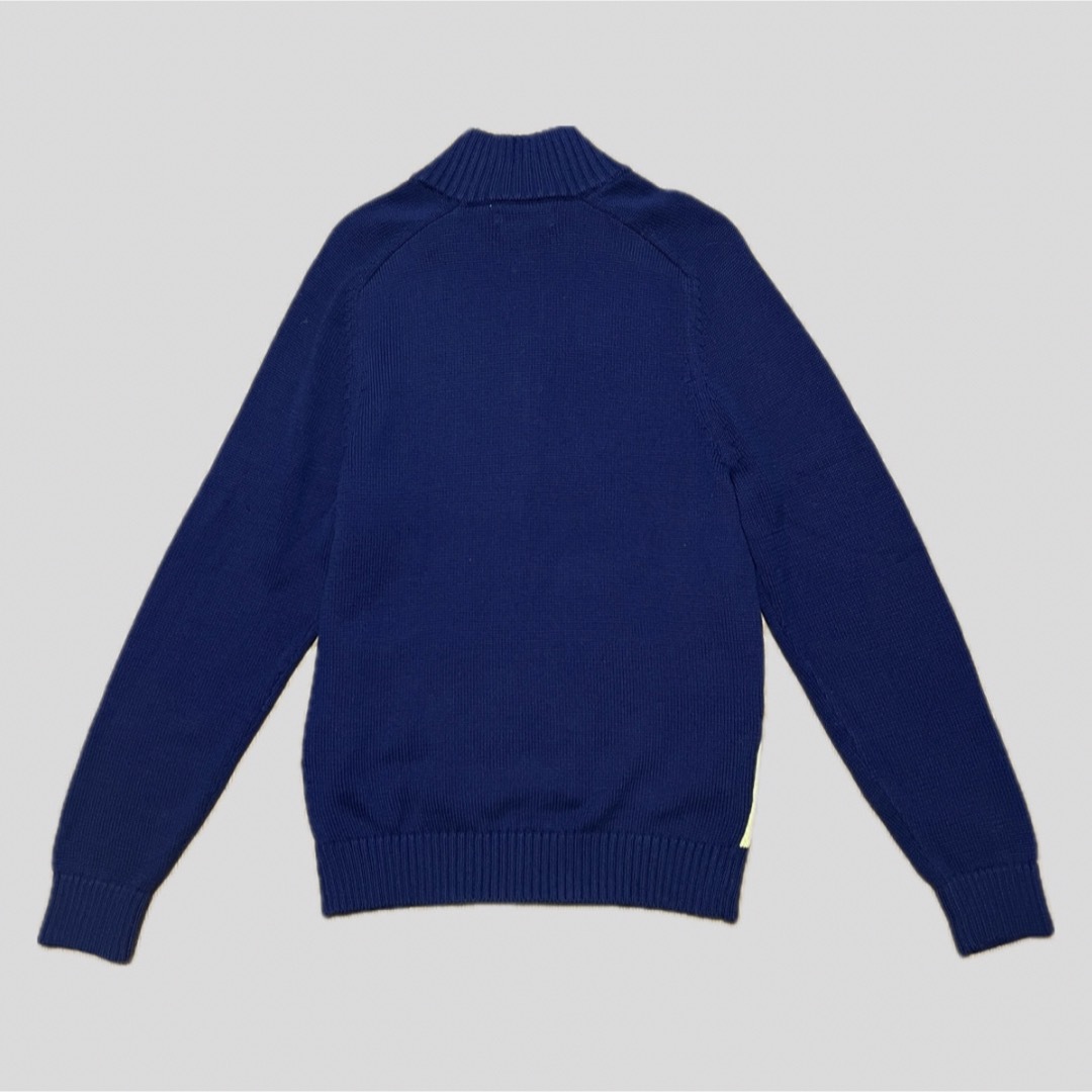 LANDS’END(ランズエンド)のO LANDS END ニット ジップアップ ジャケット ブルゾン ブルー メンズのトップス(ニット/セーター)の商品写真