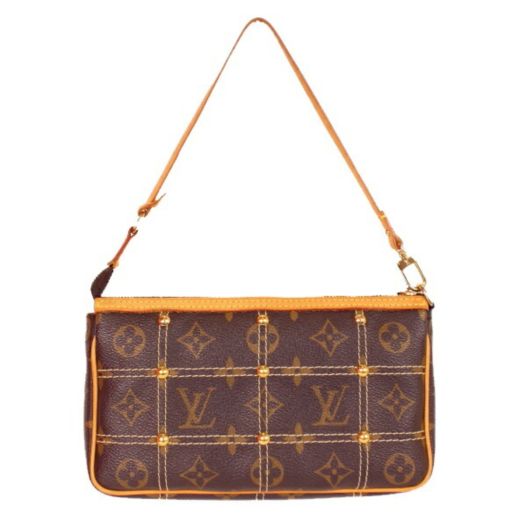 バッグAランク【ルイ・ヴィトン】リヴィエット/ポシェット・アクセソワール/M40141/モノグラム/LOUIS VUITTON/アクセサリーポーチ/ブラウン