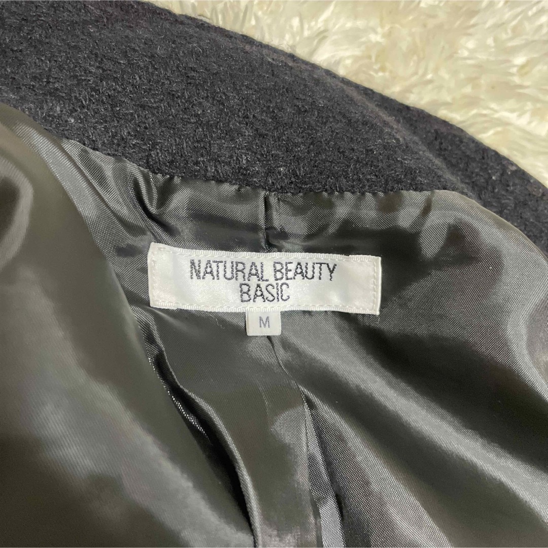 NATURAL BEAUTY BASIC(ナチュラルビューティーベーシック)のNATURAL BEAUTY BASIC 【M】 ブラック コート 袖広　大人 レディースのジャケット/アウター(その他)の商品写真