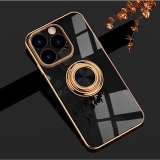 【ラスト】iPhone13Pro　iPhoneケース　リング付き　シンプル　(モバイルケース/カバー)