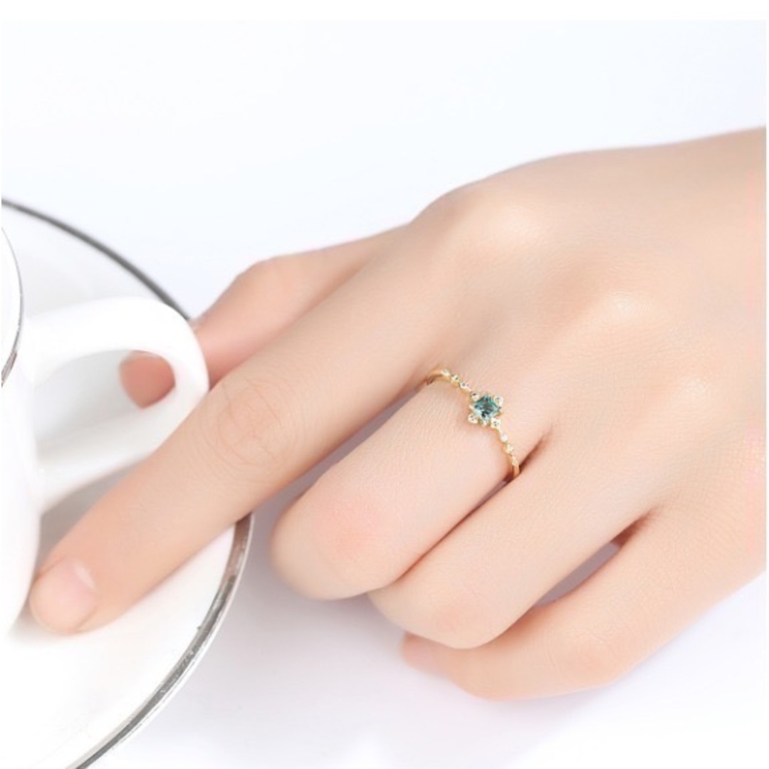 【売れてます】リング　レディース　シルバー925　プレゼント　指輪　グリーン レディースのアクセサリー(リング(指輪))の商品写真