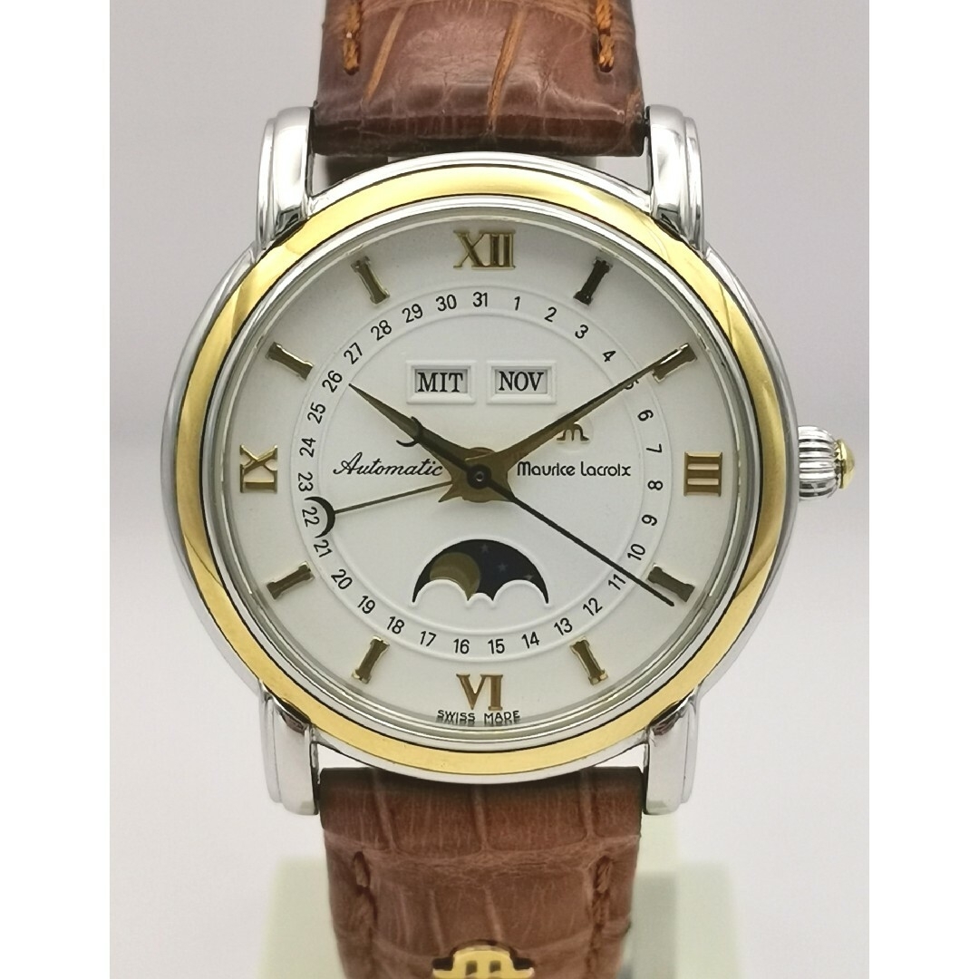 MAURICE LACROIX - 美品 モーリスラクロア マスターピース 37767 YG/SS 自動巻き 時計