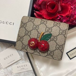 グッチ(Gucci)のビジュー欠損なし✨美品✨GUCCI さくらんぼ 折り財布 チェリー(財布)