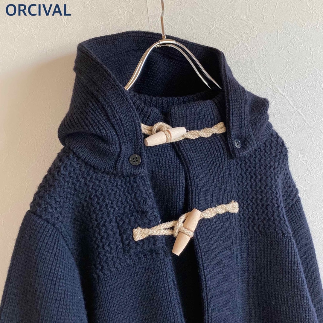 ORCIVAL(オーシバル)のORCIVAL オーシバル 2way ニット ダッフルコート 1 ネイビー レディースのジャケット/アウター(ダッフルコート)の商品写真