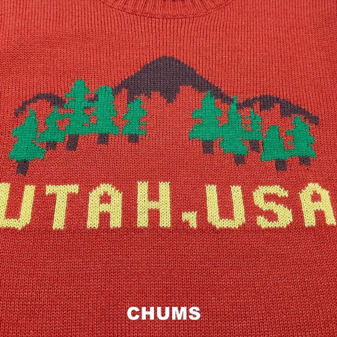 CHUMS(チャムス)の【CHUMS】チャムス ユタ州USA柄 ニット Lサイズ レディースのトップス(ニット/セーター)の商品写真