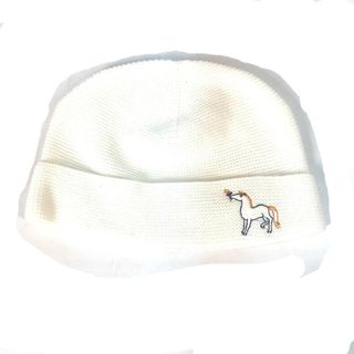 エルメス(Hermes)のエルメス HERMES ガブリオル ベビー BABY 赤ちゃん ビーニー 帽子 ニット帽 ニットキャップ ニット帽 コットン ホワイト 未使用(その他)