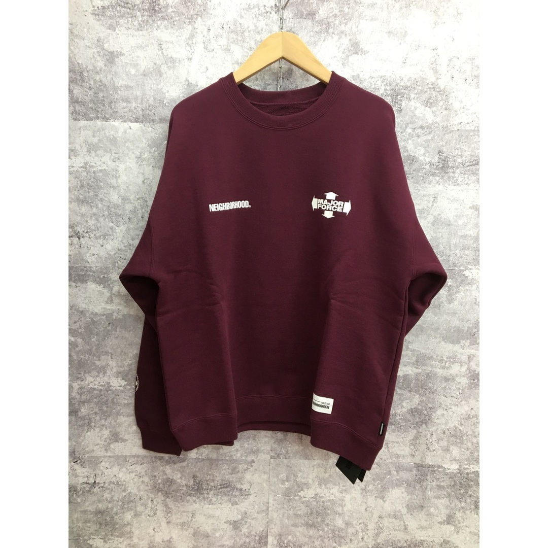 メンズNEIGHBORHOOD NH × MAJOR FORCE SWEATSHIRT LS ネイバーフッド 23AW スウェット バーガンディ【3457-004】