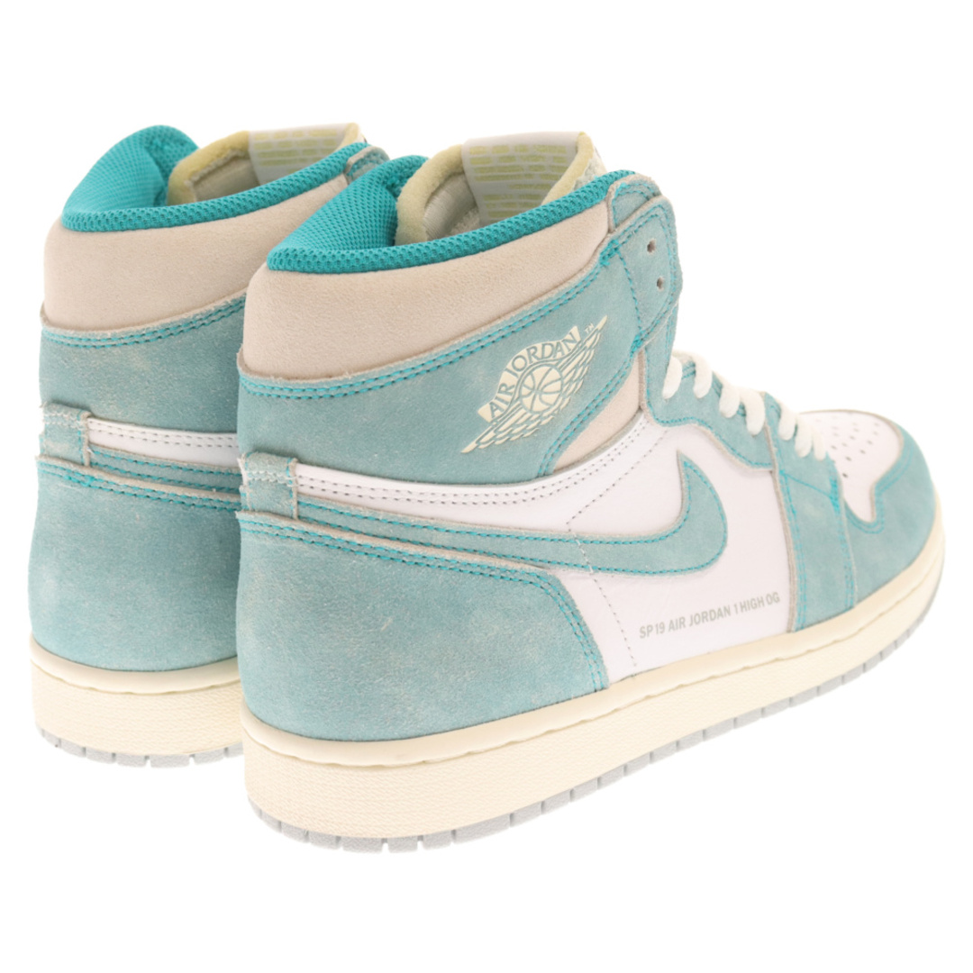 NIKE(ナイキ)のNIKE ナイキ AIR JORDAN 1 RETRO HIGH OG TURBO GREEN エアジョーダン1 レトロハイオージーターボグリーン ハイカットスニーカー ライトブルー/ホワイト US8 555088-311 メンズの靴/シューズ(スニーカー)の商品写真