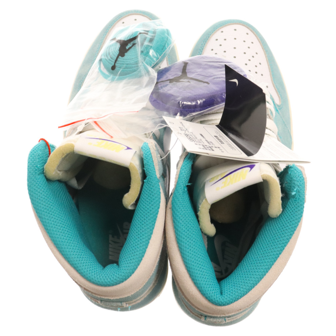 NIKE(ナイキ)のNIKE ナイキ AIR JORDAN 1 RETRO HIGH OG TURBO GREEN エアジョーダン1 レトロハイオージーターボグリーン ハイカットスニーカー ライトブルー/ホワイト US8 555088-311 メンズの靴/シューズ(スニーカー)の商品写真