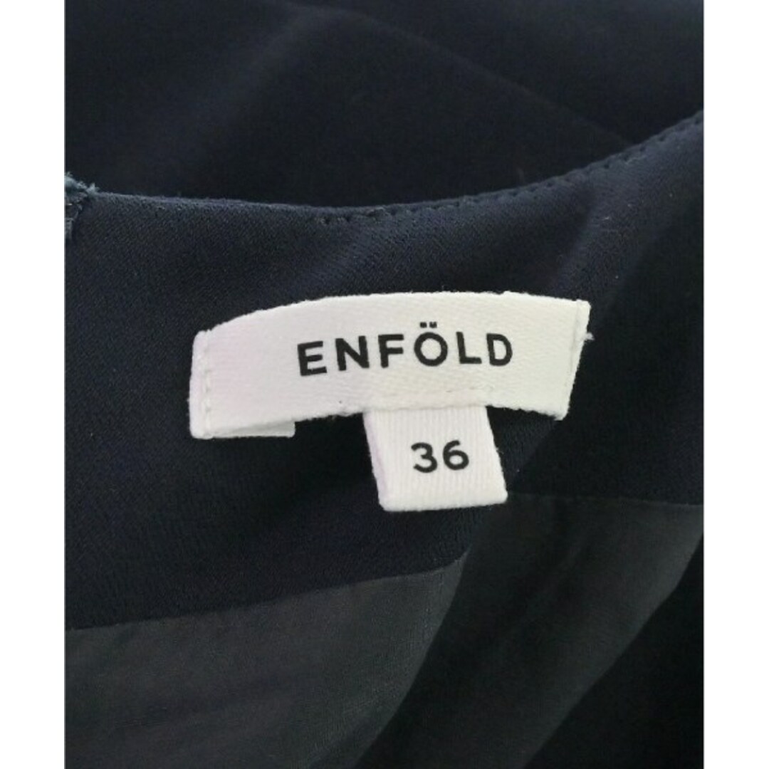 ENFOLD(エンフォルド)のENFOLD エンフォルド ワンピース 36(S位) 紺 【古着】【中古】 レディースのワンピース(ひざ丈ワンピース)の商品写真