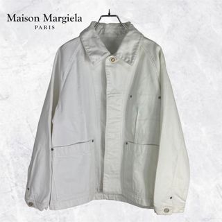 マルタンマルジェラ(Maison Martin Margiela)の【希少】メゾンマルジェラ ホワイトデニム オーバーサイズ ワークジャケット(Gジャン/デニムジャケット)