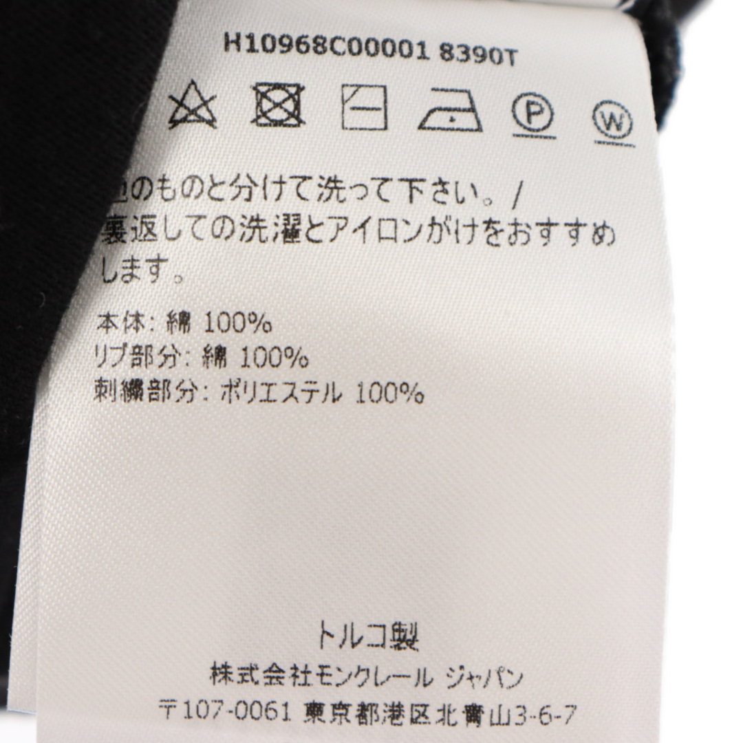 MONCLER(モンクレール)のMONCLER モンクレール 22SS ロゴワッペン 半袖Tシャツカットソー ブラック H10968C00001 8390T メンズのトップス(Tシャツ/カットソー(半袖/袖なし))の商品写真