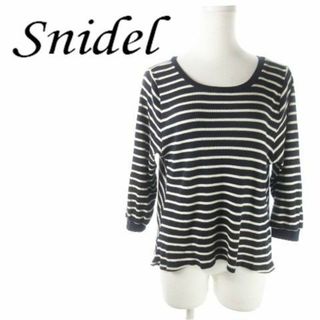 SNIDEL - スナイデル パフスリーブオフショルニットプルオーバー F BRW