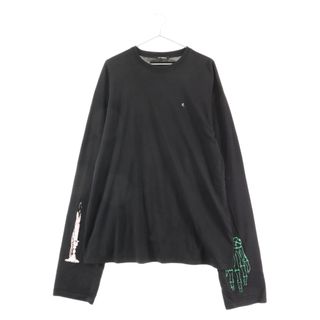 ラフシモンズ(RAF SIMONS)のRAF SIMONS ラフシモンズ Skeleton Hand LHP スケルトン ハンド エルエイチピー カットソー 長袖Tシャツ 918423 ブラック(Tシャツ/カットソー(七分/長袖))