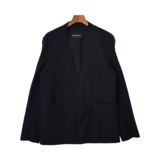 エンポリオアルマーニ(Emporio Armani)のEMPORIO ARMANI カジュアルジャケット 50(XL位) 黒 【古着】【中古】(テーラードジャケット)