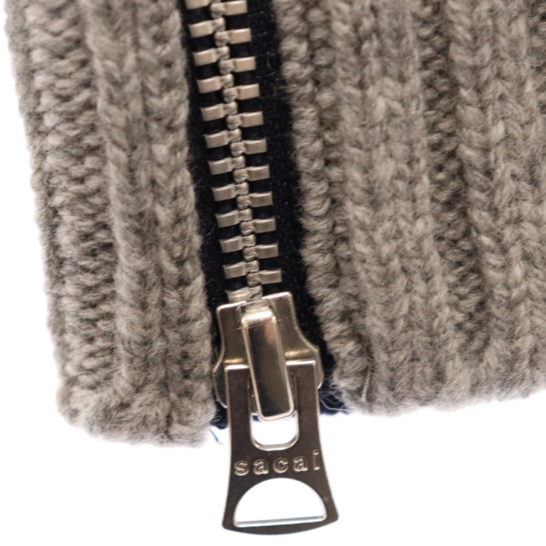 sacai(サカイ)のSacai サカイ 21AW×KAWS Jaqcuard Knit Pullover 21-02579M ジャガード サイドジップ ニット 長袖セーター マルチカラー メンズのトップス(ニット/セーター)の商品写真