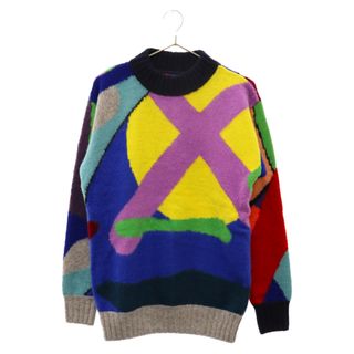 サカイ(sacai)のSacai サカイ 21AW×KAWS Jaqcuard Knit Pullover 21-02579M ジャガード サイドジップ ニット 長袖セーター マルチカラー(ニット/セーター)