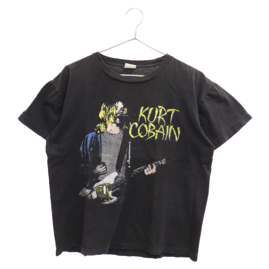 VINTAGE ヴィンテージ 90S VINTAGE Kurt Cobain ヴィンテージ カートコバーン 遺言プリントカットソー 半袖Tシャツ ブラック453センチ袖丈