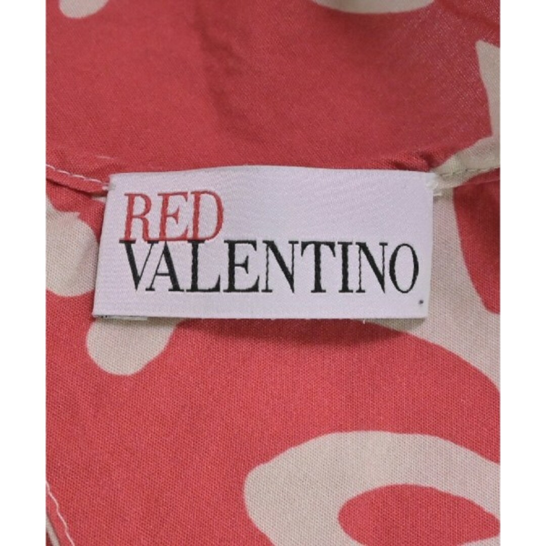 RED VALENTINO(レッドヴァレンティノ)のRED VALENTINO ブラウス 40(M位) 赤xアイボリー(総柄) 【古着】【中古】 レディースのトップス(シャツ/ブラウス(長袖/七分))の商品写真