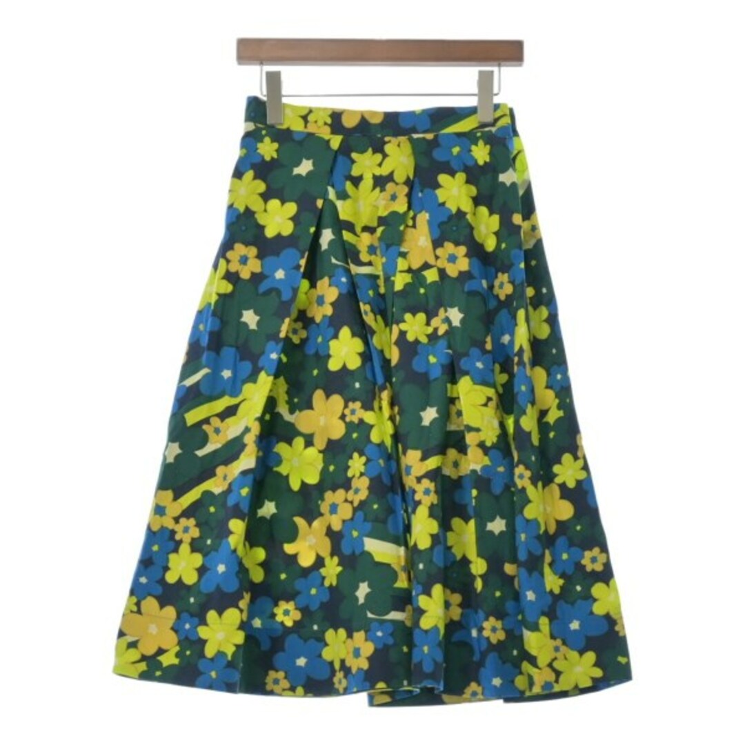 MARNI マルニ ロング・マキシ丈スカート 38(S位) 青x黄x緑(花柄) 【 MARNI マルニ ロング・マキシ丈スカート 38(S位) 青x黄x緑(花柄) 【