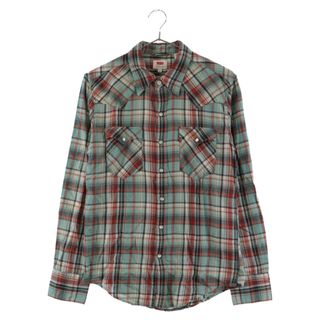 リーバイス(Levi's)のLevi's リーバイス バングラデシュ製 コットン チェック長袖 ネルシャツ レッド/グリーン(シャツ)