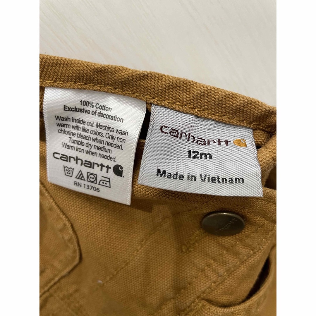 carhartt(カーハート)の【ベビー】carhartt カーハート　オーバーオール　 キッズ/ベビー/マタニティのベビー服(~85cm)(パンツ)の商品写真