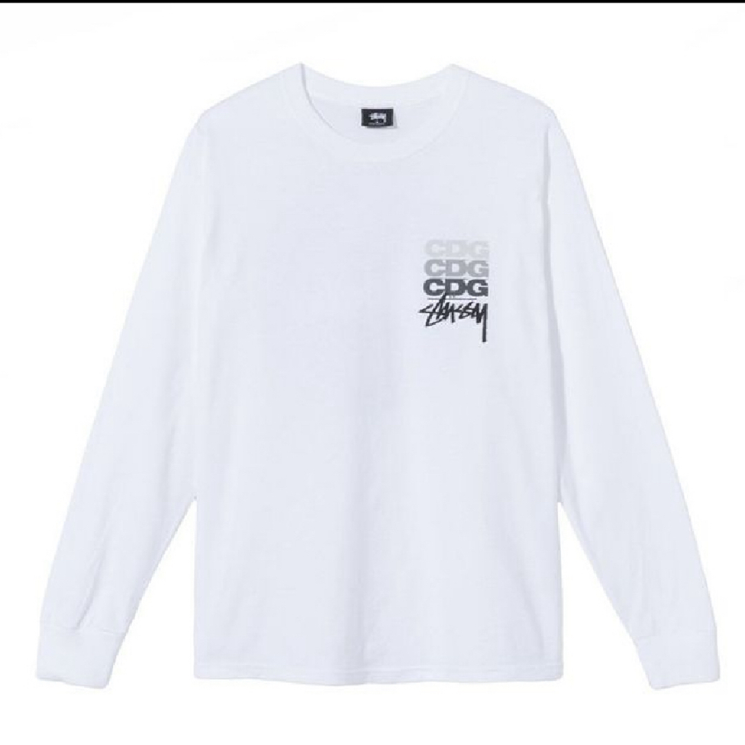 COMME des GARCONS(コムデギャルソン)のStussy CDG Dot LS Tee "White" メンズのトップス(Tシャツ/カットソー(七分/長袖))の商品写真