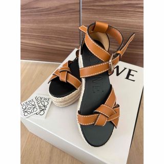 引越しのためセール　Loewe Wedge sandal in calfskinレディース