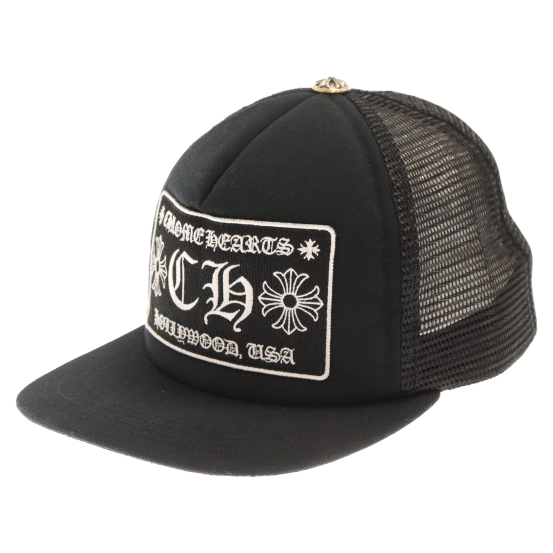 CHROME HEARTS クロムハーツ TRUCKER CAP CH刺繍トラッカーキャップ 帽子 メッシュ ブラックコットン100%メッシュ部分