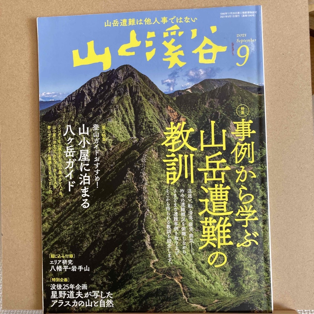 山と渓谷 2021年 09月号 [雑誌] エンタメ/ホビーの雑誌(趣味/スポーツ)の商品写真